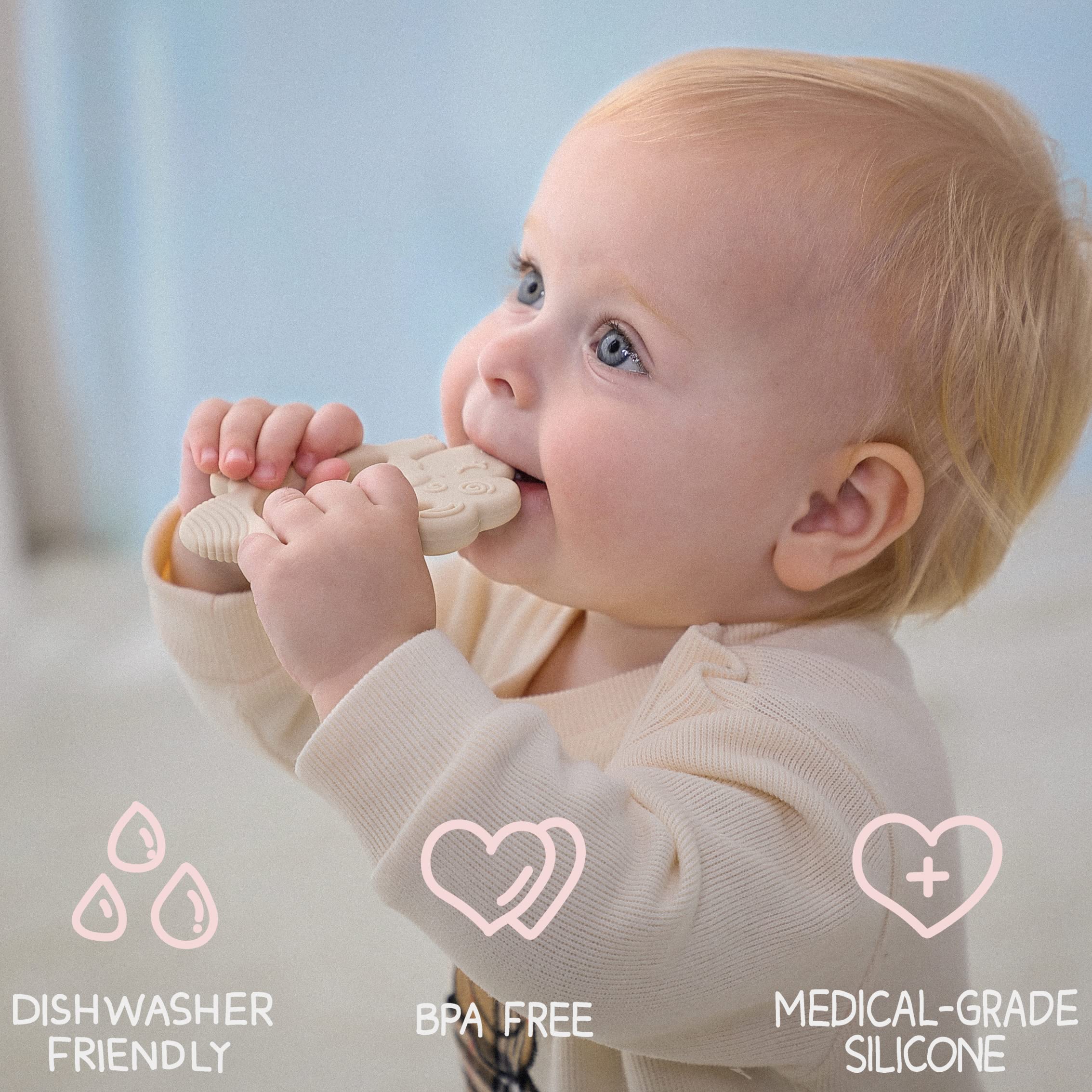 silicone baby teether toys